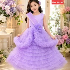 Girls Gown Purple