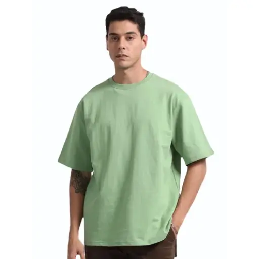 Drop Shoulder Tshirt Pastel Green