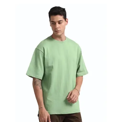 Drop Shoulder Tshirt Pastel Green - Image 2