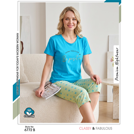 Women's Stylish Teal Teal Capri – Comfortable Everyday Fashion Wear