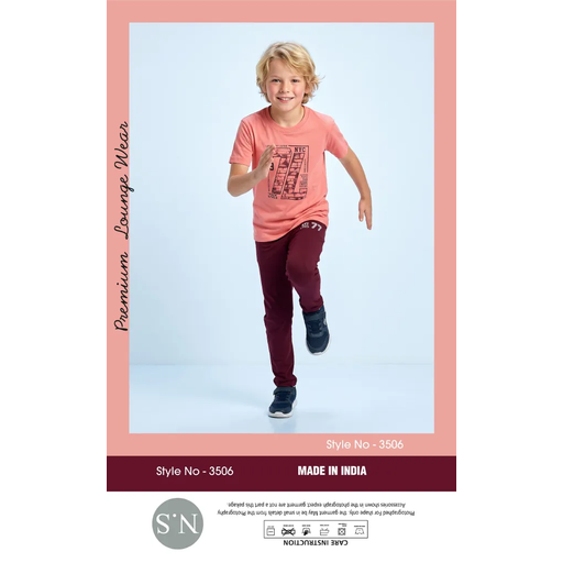 Stylish Coral Boys Pyjamas Set – Soft & Comfortable Everyday Wear