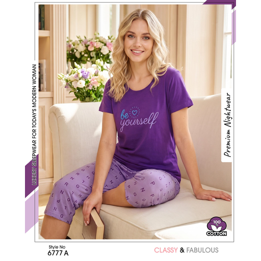 Women's Stylish Purple Purple Capri – Comfortable Everyday Fashion Wear