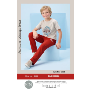 Stylish Beige Boys Pyjamas Set – Soft & Comfortable Everyday Wear