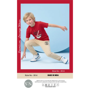Stylish Red Boys Pyjamas Set – Soft & Comfortable Everyday Wear