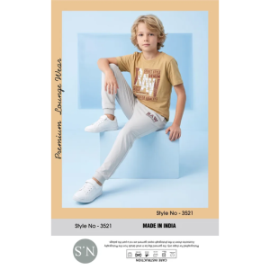 Stylish Beige Boys Pyjamas Set – Soft & Comfortable Everyday Wear