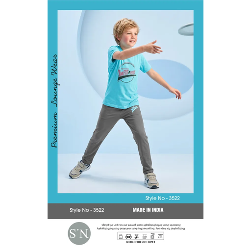 Stylish Teal Boys Pyjamas Set – Soft & Comfortable Everyday Wear