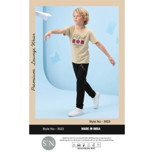 Stylish Beige Boys Pyjamas Set – Soft & Comfortable Everyday Wear
