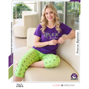 Women's Stylish Purple Olive Capri – Comfortable Everyday Fashion Wear