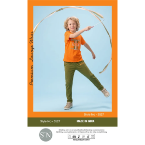 Stylish Orange Boys Pyjamas Set – Soft & Comfortable Everyday Wear