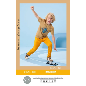 Stylish Beige Boys Pyjamas Set – Soft & Comfortable Everyday Wear