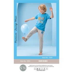 Stylish Blue Boys Pyjamas Set – Soft & Comfortable Everyday Wear