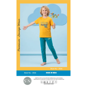 Stylish Yellow Boys Pyjamas Set – Soft & Comfortable Everyday