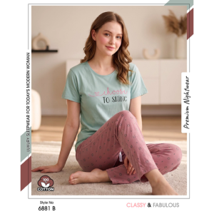 Trendy Ladies Gray T-shirt - Red Pajamas