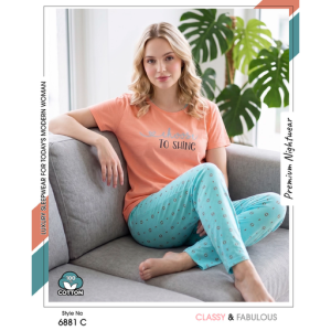 Trendy Ladies Coral T-shirt - Gray Pajamas