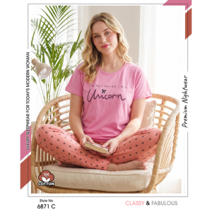 Trendy Ladies Pink T-shirt - Coral Pajamas
