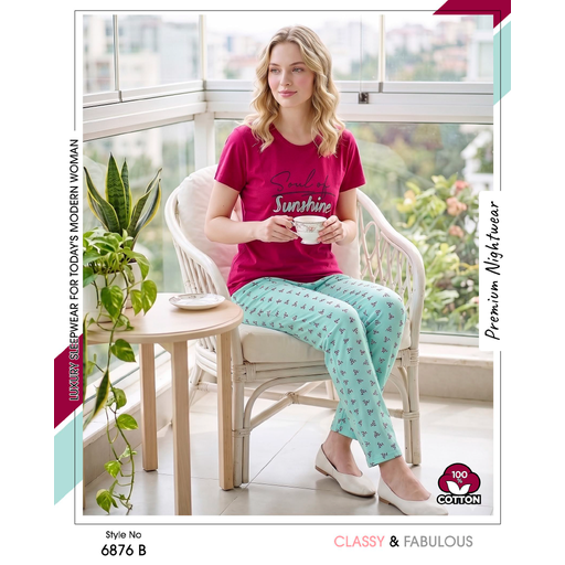Trendy Ladies Red T-shirt - Teal Pajamas