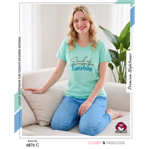 Trendy Ladies Teal T-shirt - Teal Pajamas
